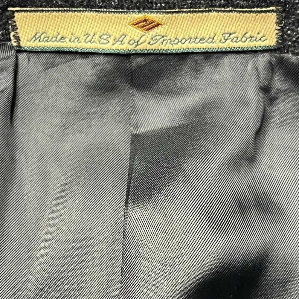 Joseph‎ Abboud for Mark Shale Jacket 44R Gray Herringbone Blazer Notched Lapel